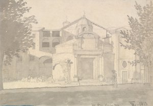 Una sezione della Via Sacra, Roma La Chiesa dei Santi Cosma e Damiano da Christoffer Wilhelm Eckersberg