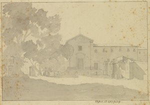 Monastero dei cappuccini presso Castel Gandolfo a sud-est di Roma da Christoffer Wilhelm Eckersberg