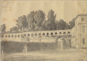 Casino del Muro Torto nei giardini di Villa Borghese, Roma da Christoffer Wilhelm Eckersberg