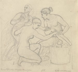 Le figlie di Cecrope rivelano i segreti di Minerva da Christoffer Wilhelm Eckersberg