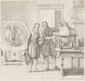 Cristiano IV visita Tycho Brahe a Uranienborg da Christoffer Wilhelm Eckersberg