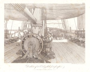 Coperta di una nave da guerra, vista in avanti