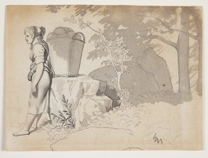 Una contadina si riposa da Christoffer Wilhelm Eckersberg
