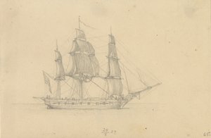 Una corvetta da Christoffer Wilhelm Eckersberg