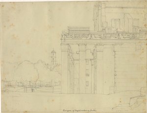 Una parte della Via Sacra, sul Foro Romano con il tempio di Antonio e Faustina e vista verso il Campidoglio, Roma da Christoffer Wilhelm Eckersberg