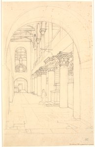 Una parte della chiesa di S. Lorenzo fuori le Mura, Roma da Christoffer Wilhelm Eckersberg