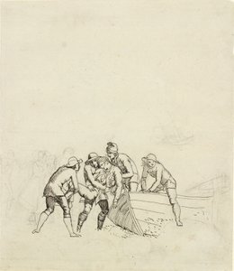 I pescatori di Hornbæk - studio per il gruppo principale da Christoffer Wilhelm Eckersberg
