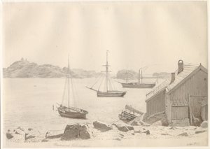 Porto di Frederiksværn presso il fiordo di Larvik, Norvegia da Christoffer Wilhelm Eckersberg