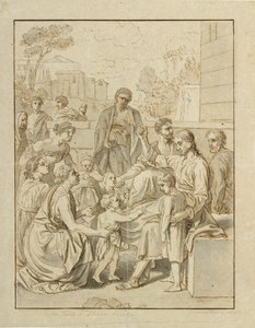 Cristo lascia che i bambini vengano a lui da Christoffer Wilhelm Eckersberg