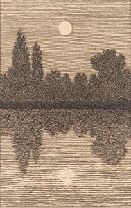 Chiaro di luna su un lago. Illustrazione per "Linearperspectiven", Tavola IV da Christoffer Wilhelm Eckersberg