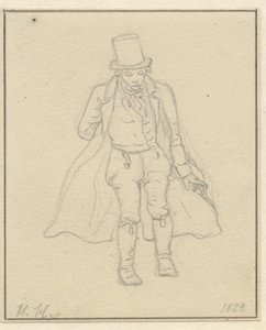 Ritratto del pittore Hans Hansen, figura intera da Christoffer Wilhelm Eckersberg
