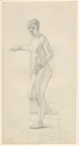 Modella femminile in piedi da Christoffer Wilhelm Eckersberg