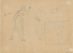 Bozza per La storia di una ragazza caduta, foglio 1 da Christoffer Wilhelm Eckersberg