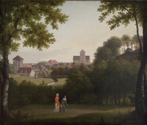 Vista verso Lyngby da Christoffer Wilhelm Eckersberg