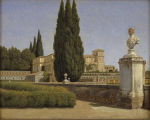Veduta dei giardini della Villa Albani. Roma da Christoffer Wilhelm Eckersberg