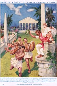 La Maratona: Gara in Memoria di una Grande Vittoria Greca, illustrazione da 