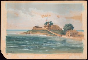 Fort Dearborn nel 1803 da C. E. Petford