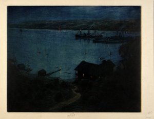 Chiaro di luna - Fiume Hudson