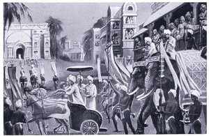 Prasenajit di Kosala (Oudh) in visita 520 a.C. da C. Hargrave Martin