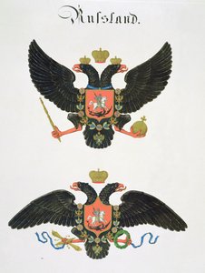 Stemma dello stato della Russia Imperiale, da una collezione di acquerelli pubblicata in Germania, c.1830-33 da C. Hildebrandt