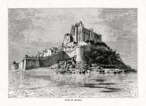 Mont-Saint-Michel, Normandia, Francia, 1879 da C. Laplante