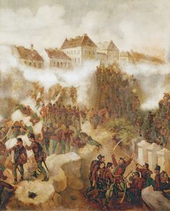 La riconquista della fortezza di Buda da parte degli insorti ungheresi il 21 maggio 1849 da C. Wemik