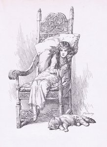 Appoggiato sulla grande poltrona, da The Child of the Air pubblicato da Duckworth da C. Wilhelm