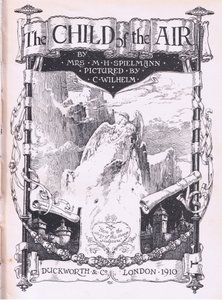 Design della pagina del titolo, da The Child of the Air pubblicato da Duckworth da C. Wilhelm