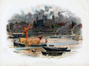 La Torre di Londra, Inghilterra, 1895 da C. Wilkinson