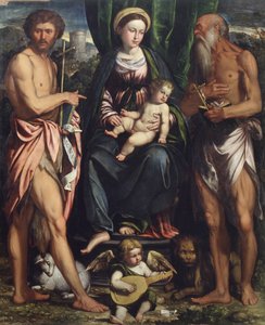 Madonna col Bambino con San Giovanni Battista e San Girolamo da Callisto Piazza