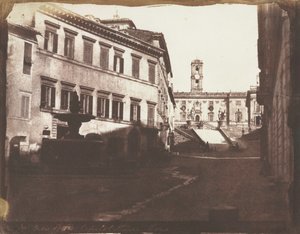 Vista delle scale del Campidoglio, Roma, 1846 da Calvert Richard Jones
