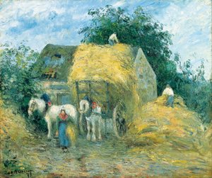 Il Carro del Fieno, Montfoucault da Camille Jacob Pissarro