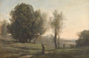 Paesaggio Souvenir di Les Landes da Camille Corot