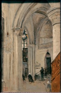 Interno della chiesa di Mantes da Jean Baptiste Camille Corot