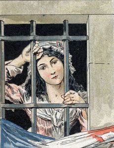 Charlotte Corday (1768-1793) che assassinò Jean-Paul Marat, in prigione