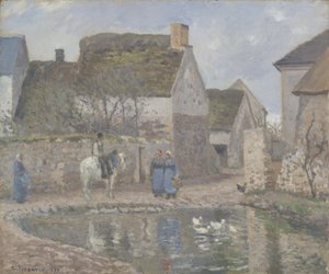 Uno Stagno a Ennery, 1874 da Camille Jacob Pissarro