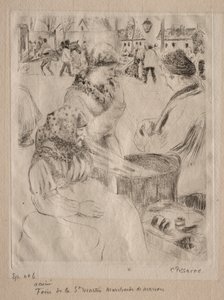 Venditore di castagne, 1878 da Camille Jacob Pissarro