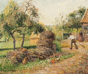 La corte della madre Lucien, Eragny da Camille Jacob Pissarro