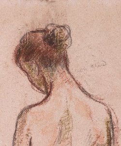 Nudo femminile a figura intera, di spalle da Camille Jacob Pissarro