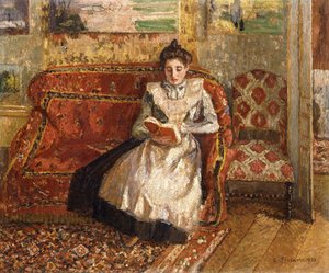 Jeanne che legge, 1899 da Camille Jacob Pissarro