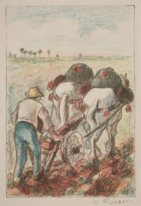 La Charrue, 1901 da Camille Jacob Pissarro