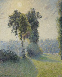 Paesaggio a Saint-Charles, vicino a Gisors, Tramonto, 1891