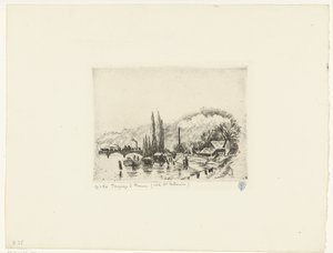 Paesaggio vicino a Rouen da Camille Jacob Pissarro