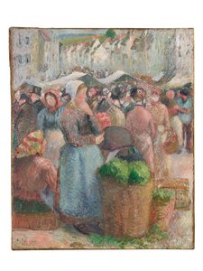 Il mercato di Gisors, Grande-Rue, 1885 da Camille Jacob Pissarro