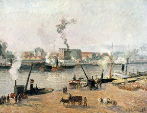 Mattina nebbiosa, Rouen, 1896 da Camille Jacob Pissarro