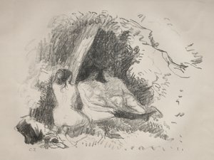 Donne nude, c. 1896 da Camille Jacob Pissarro