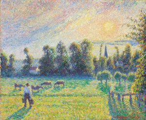 Pascolo, tramonto, Eragny, 1890