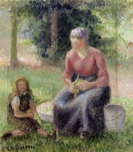 Contadina e la sua bambina, c.1893 da Camille Jacob Pissarro