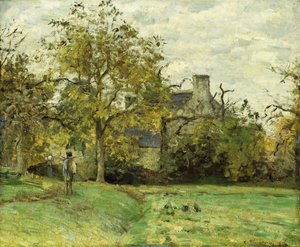 La casa di Piette a Montfoucault, 1874 da Camille Jacob Pissarro