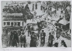 Place du Havre, a Parigi, c. 1897 da Camille Jacob Pissarro